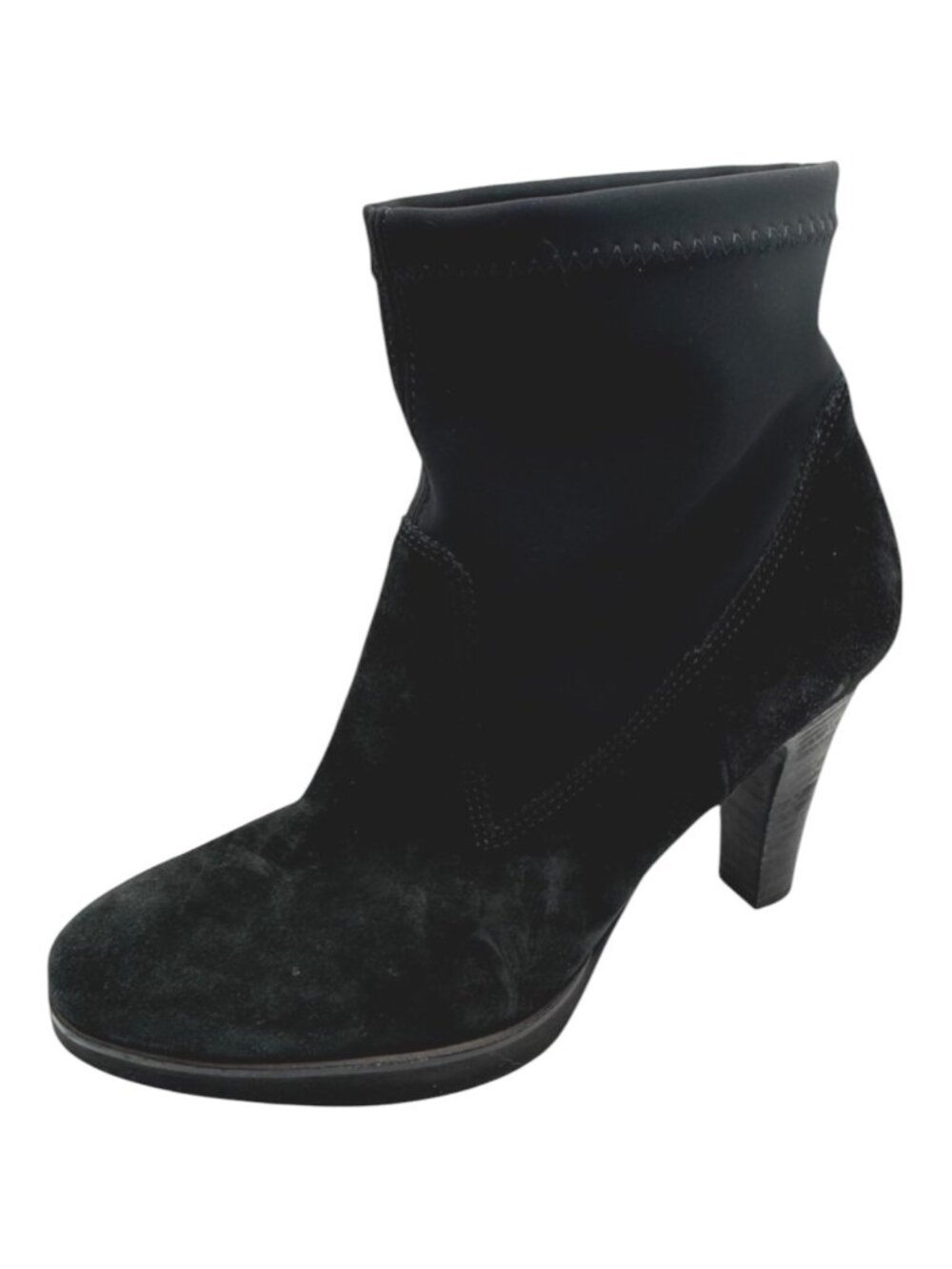 Paul Green Shoes Women 6.5 Black Suede Arden Platform Sock‎ Ankle Heeled Boots